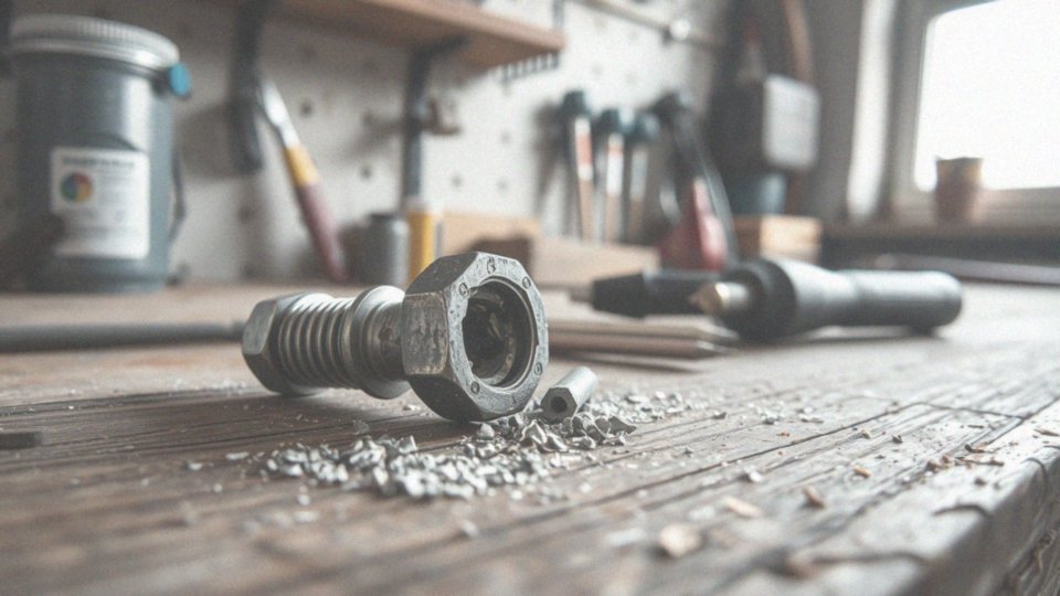 Jak przypilowanie urwanej śruby umożliwia jej wykręcenie za pomocą klucza?